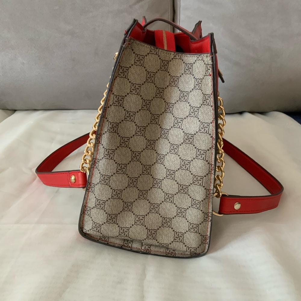 Di Vita Collection  Red and Beige Women's Bag - Picture 3 of 8